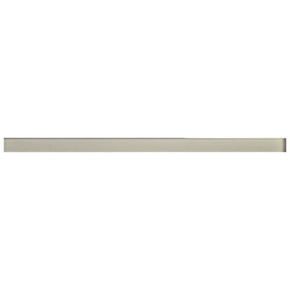 Ash Gray 0.5x12 Glossy Glass Pencil Tile Trim (10 pack, 0.5 sq ft/case) - Sample