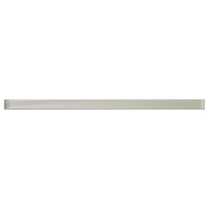 Snow White 0.5x12 Glossy Glass Pencil Tile Trim (10 pack, 0.5 sq ft/case) - Sample