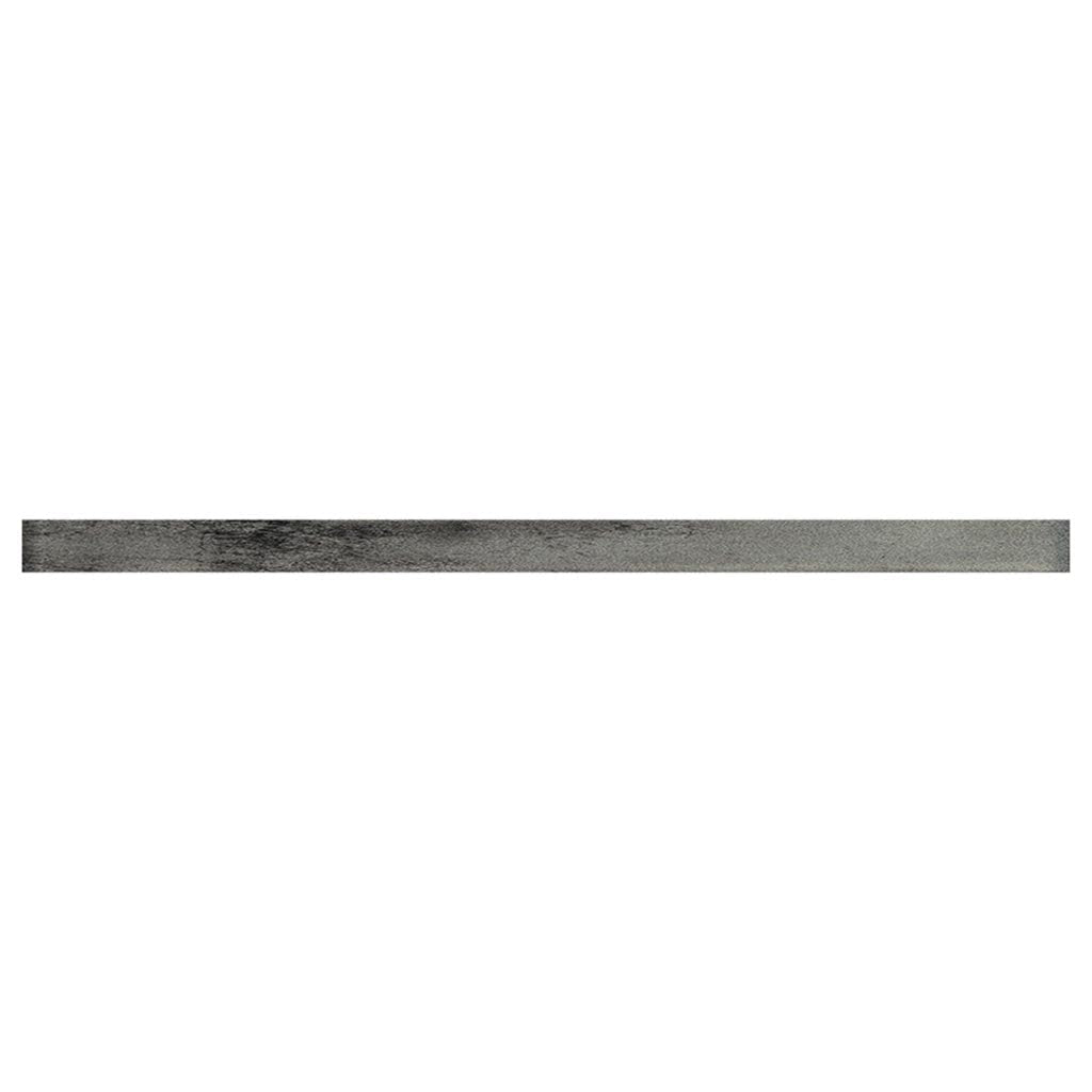 Dark Gray 0.5x12 Glossy Glass Flat Pencil Tile Trim (10 pack, 0.5 sq ft/case)