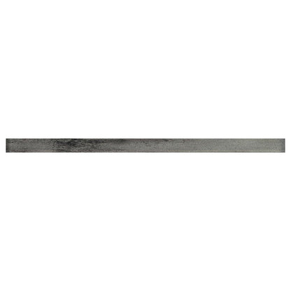 Dark Gray 0.5x12 Glossy Glass Flat Pencil Tile Trim (10 pack, 0.5 sq ft/case)