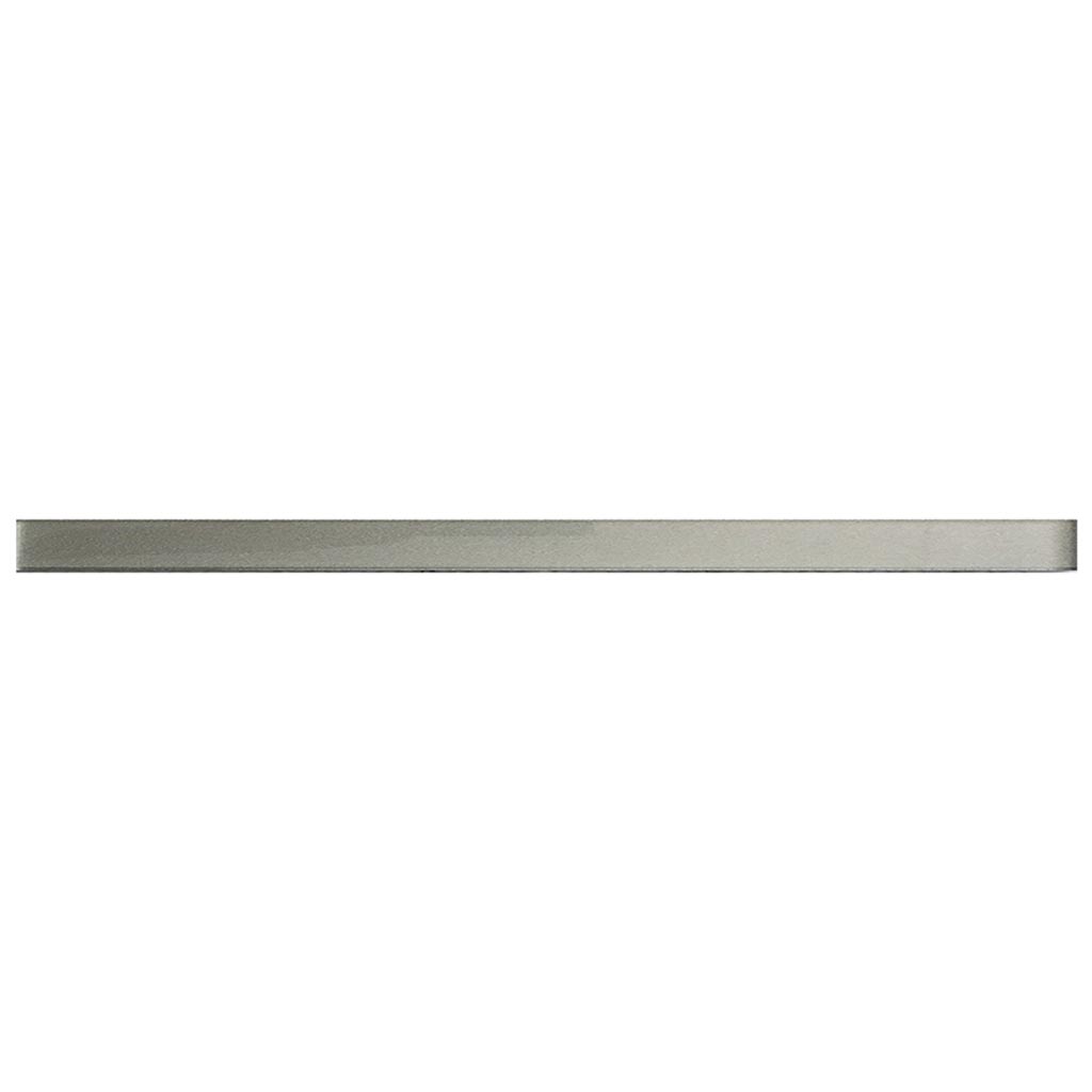 Stone Gray 0.5x12 Glossy Glass Pencil Tile Trim (10 pack, 0.5 sq ft/case)