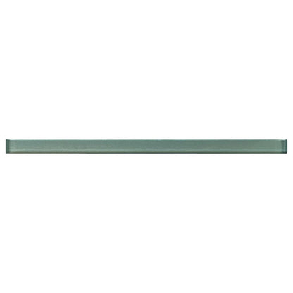 Tiffany Blue 0.6x12 Glossy Glass Pencil Tile Trim (10 pack, 0.5 sq ft/case)