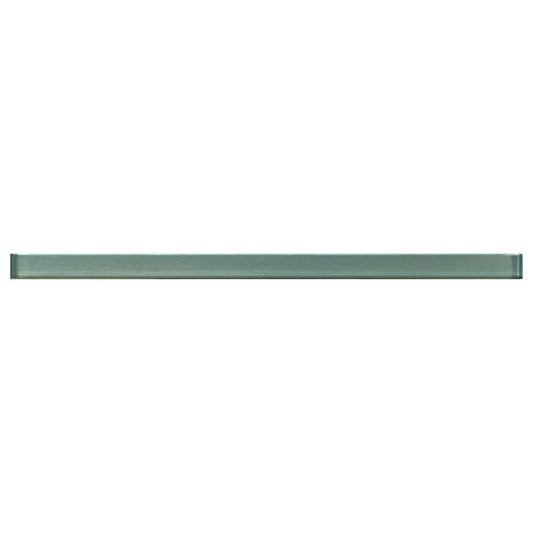 Tiffany Blue 0.6x12 Glossy Glass Pencil Tile Trim (10 pack, 0.5 sq ft/case)