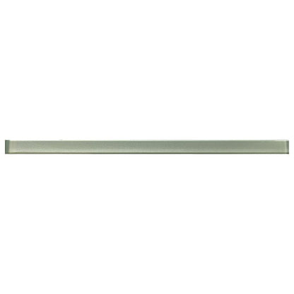Light Green 0.5x12 Glossy Glass Pencil Tile Trim (10 pack, 0.5 sq ft/case)