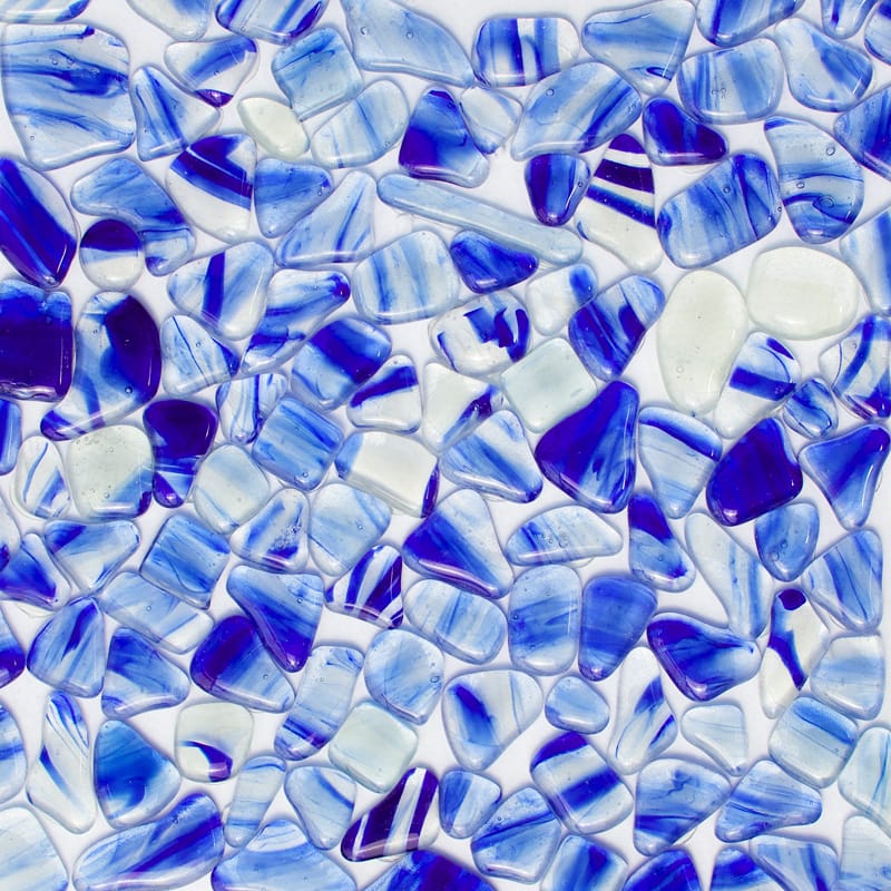 Blue Glossy Gloss Glass Mosaic