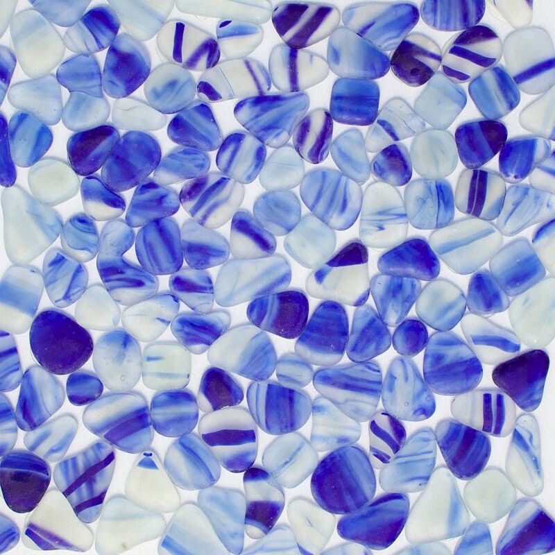 Blue Matte Beach Glass Mosaic