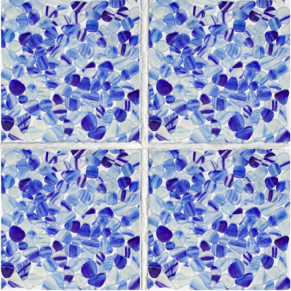 Blue Matte Beach Glass Mosaic