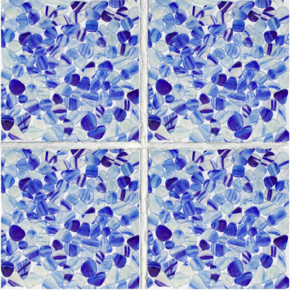 Blue Matte Beach Glass Mosaic