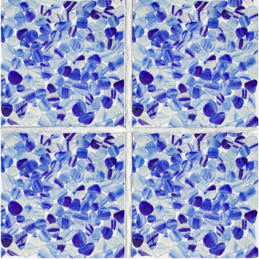 Blue Matte Beach Glass Mosaic