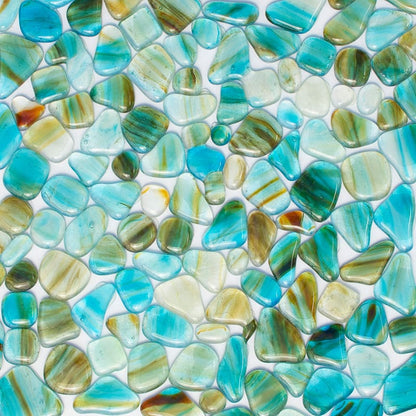 Aquamarine Glossy Gloss Glass Mosaic