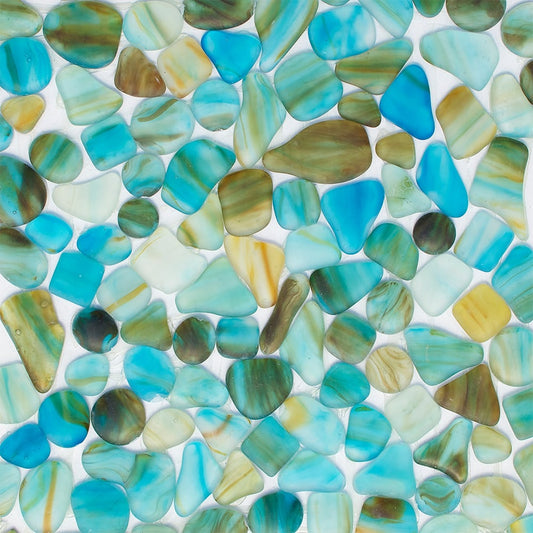 Aquamarine Matte Beach Glass Mosaic