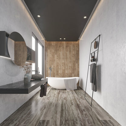 Glamorous SPC Textured/Embossed 7"x60" Vinyl Flooring 6mm - Florentina