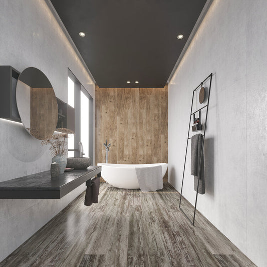 Glamorous SPC Textured/Embossed 7"x60" Vinyl Flooring 6mm - Florentina