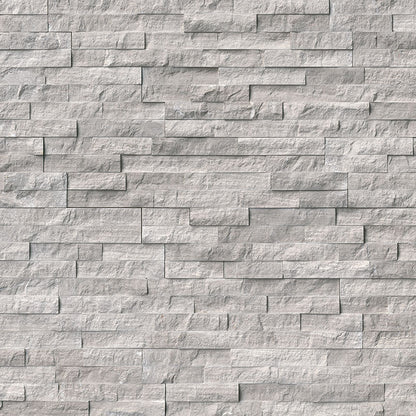 Gray oak split face ledger panel 6X24 marble wall tile LPNLMGRYOAK624 product shot multiple tile