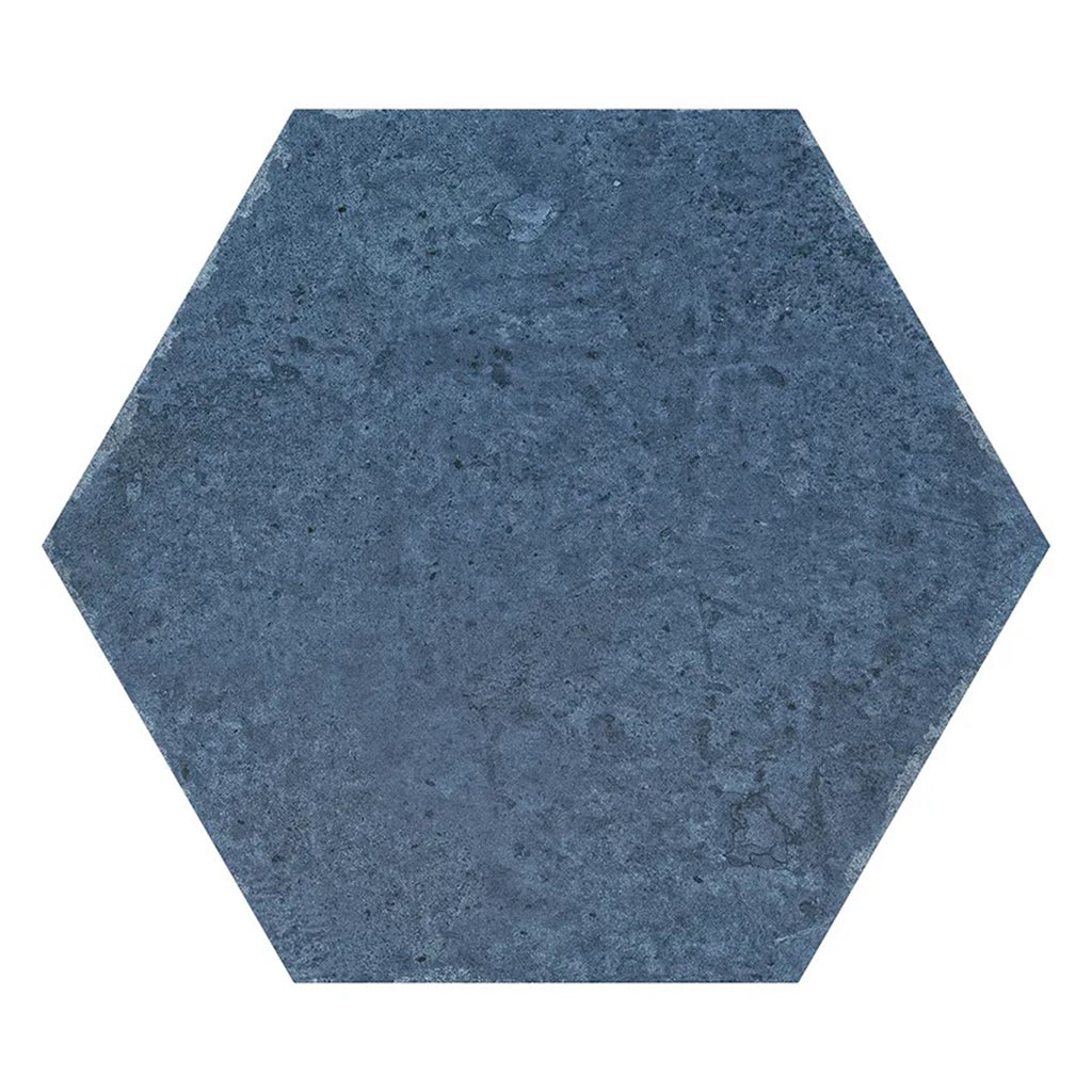 Slate Blue 9x11 Matte Hexagon Porcelain Tile (16 pack, 8.07 sq ft/case) - Sample