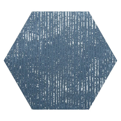 Indigo Blue 9x11 Textured Hexagon Porcelain Tile (16 pack, 8.07 sq ft/case)
