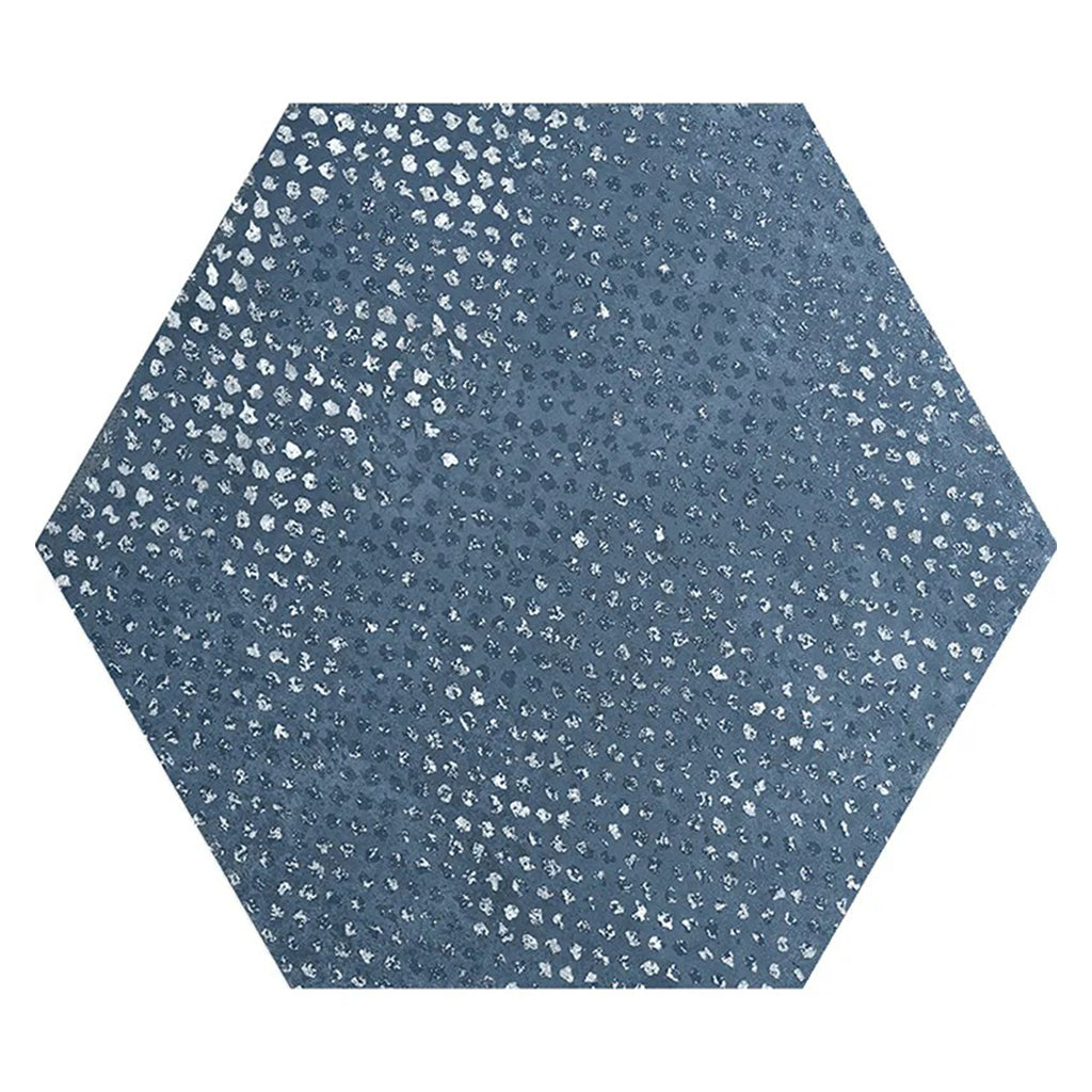 Indigo Blue 9x11 Textured Hexagon Porcelain Tile (16 pack, 8.07 sq ft/case)