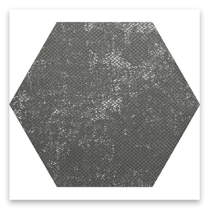 Graphite Gray 9x11 Textured Hexagon Porcelain Tile (16 pack, 8.07 sq ft/case)