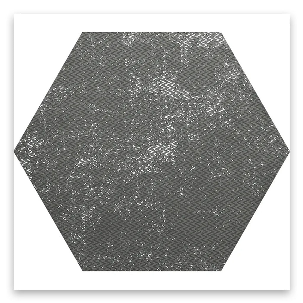 Graphite Gray 9x11 Textured Hexagon Porcelain Tile (16 pack, 8.07 sq ft/case) - Sample