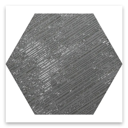 Graphite Gray 9x11 Textured Hexagon Porcelain Tile (16 pack, 8.07 sq ft/case) - Sample