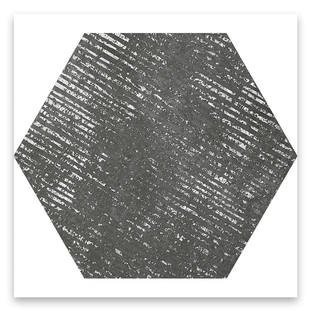 Graphite Gray 9x11 Textured Hexagon Porcelain Tile (16 pack, 8.07 sq ft/case) - Sample