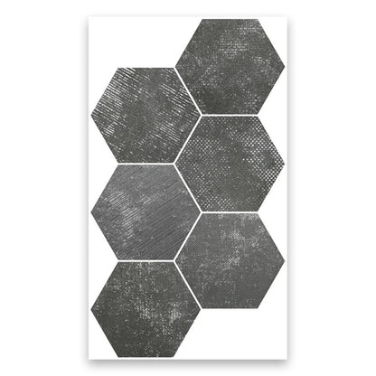 Graphite Gray 9x11 Textured Hexagon Porcelain Tile (16 pack, 8.07 sq ft/case) - Sample