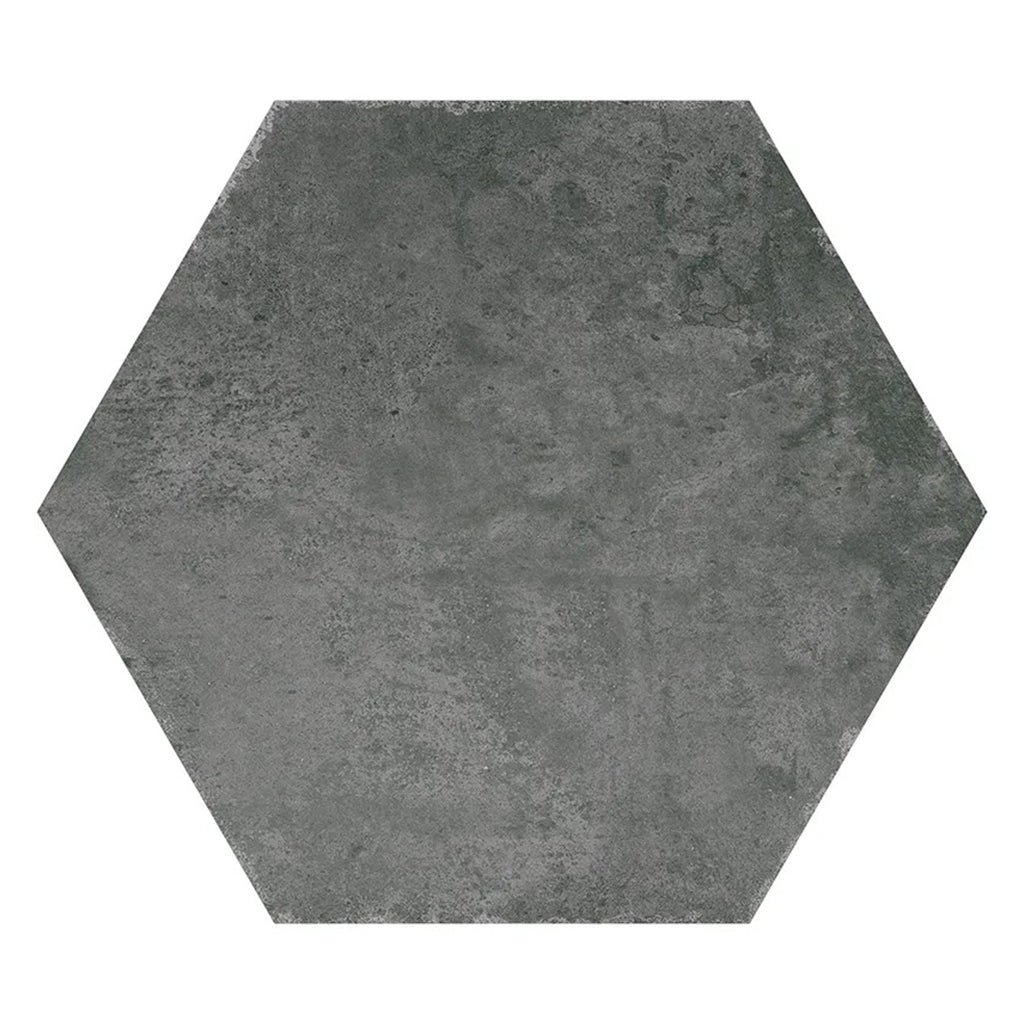 Charcoal Gray 9x11 Matte Hexagon Porcelain Tile (16 pack, 8.07 sq ft/case) - Sample