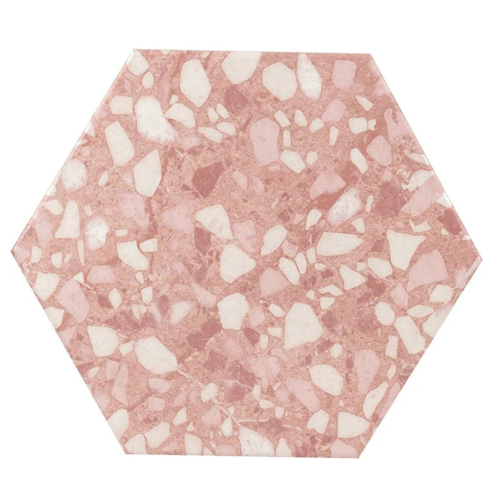 Blush Pink 9x11 Matte Hexagon Porcelain Tile (16 pack, 8.07 sq ft/case)