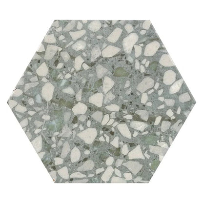 Sage Green 9x11 Matte Hexagon Porcelain Tile (16 pack, 8.07 sq ft/case)