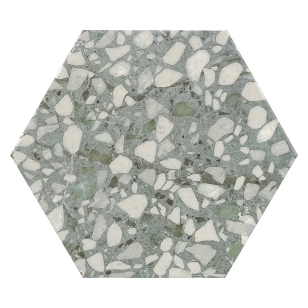 Sage Green 9x11 Matte Hexagon Porcelain Tile (16 pack, 8.07 sq ft/case) - Sample