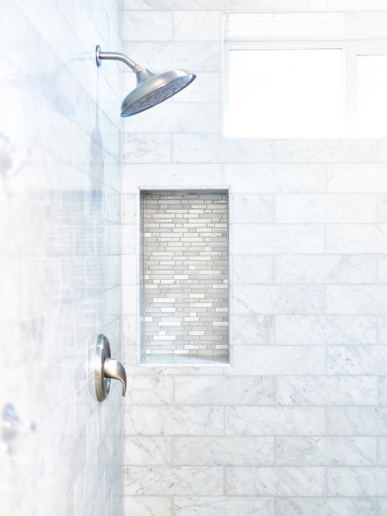 White 12x12 Glossy Matte Brick Glass Mosaic Tile (5 pack, 4.83 sq ft/case)