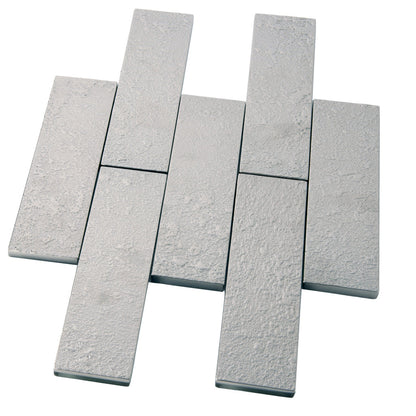 Dark Shimmer Gray 2x8 Polished Subway Glass Tile (27 pack, 3 sq ft/case) - Sample