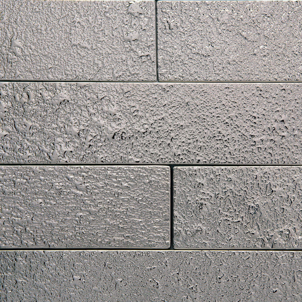 Dark Shimmer Gray 2x8 Polished Subway Glass Tile (27 pack, 3 sq ft/case)