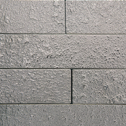 Dark Shimmer Gray 2x8 Polished Subway Glass Tile (27 pack, 3 sq ft/case) - Sample
