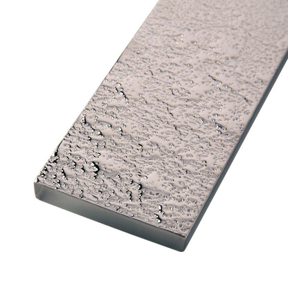 Dark Shimmer Gray 2x8 Polished Subway Glass Tile (27 pack, 3 sq ft/case) - Sample