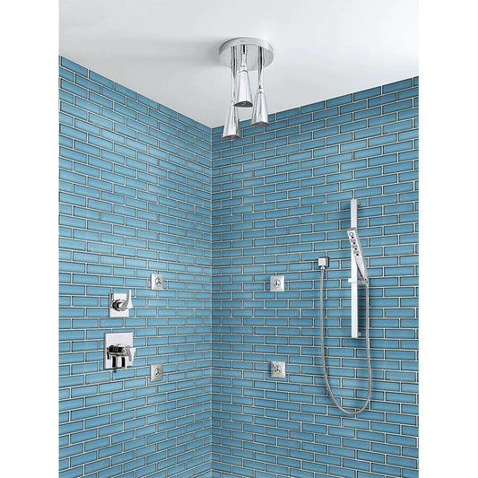 MSI Haiku Sapphire Beveled Subway Glass Mosaic Wall Tile 11.73"x11.73"