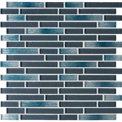 MSI Harbor Celeste Interlocking Glass Mosaic Tile 11.75"x12"