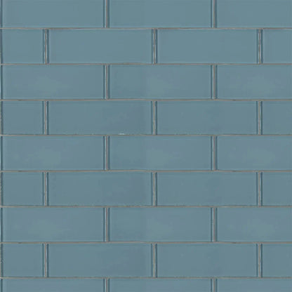 MSI Harbor Gray Glass Subway Tile 3"x9"