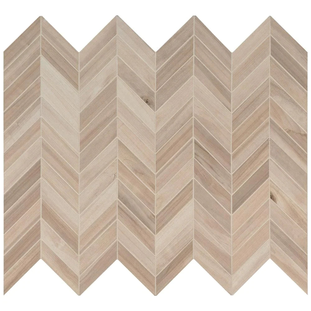 MSI Havenwood Beige Chevron Mosaic Porcelain Wall and Floor Tile