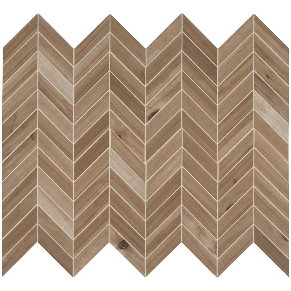 MSI Havenwood Saddle Chevron Mosaic Porcelain Wall and Floor Tile