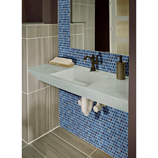 MSI Hawaiian Blue Glass Mosaic Tile 11.81"x11.81"