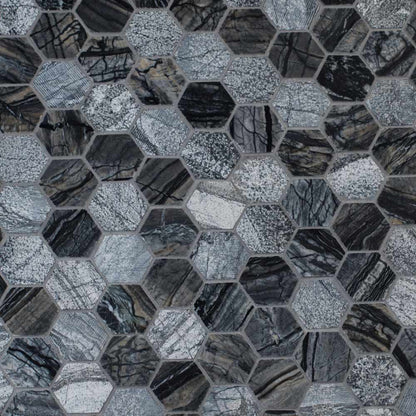 MSI Henley 2" Hexagon Marble Mosaic Tile 11.75"x12"