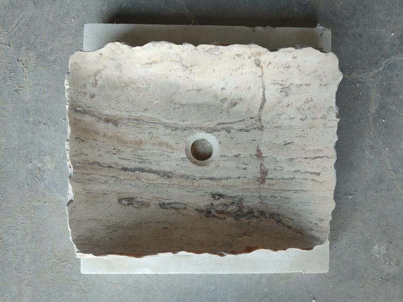 Honey Onyx Rustic Natural Stone Vessel Sink (W)14" (L)18" (H)4"