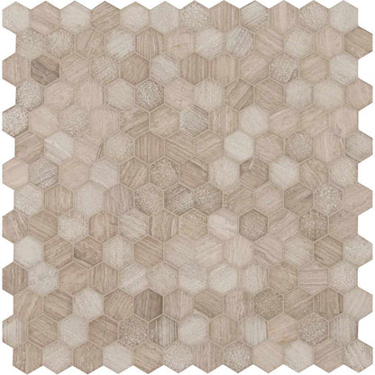 MSI Honey Comb Hexagon Marble Mosaic Wall and Floor Tile 11.75"x12"