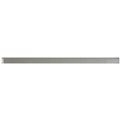 Light Gray 0.6x12 Glossy Glass Flat Pencil Tile Trim (10 pack, 0.5 sq ft/case)