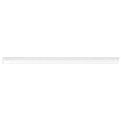 White 0.5x12 Glossy Glass Flat Pencil Tile Trim (10 pack, 0.5 sq ft/case)