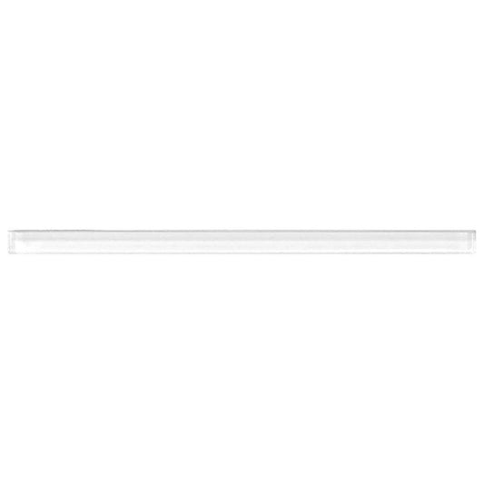 White 0.5x12 Glossy Glass Flat Pencil Tile Trim (10 pack, 0.5 sq ft/case) - Sample