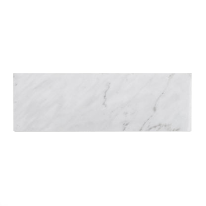 White 4x12 Subway Polished Marble Tile (15 pack, 5 sq ft/case) - Sample