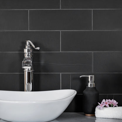 Eastern Black 4x12 Honed Subway Marble Tile (15 pack, 5 sq ft/case)