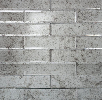Antique Mirror 3x12 Polished Subway Glass Tile (20 pack, 5 sq ft/case) - Sample
